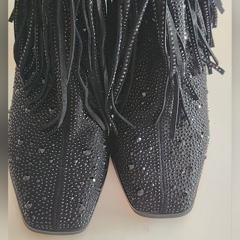 Jessica Simpson Fringe Jeweled Boots Like New! Tried On But Never Worn! - Picture 10 of 14
